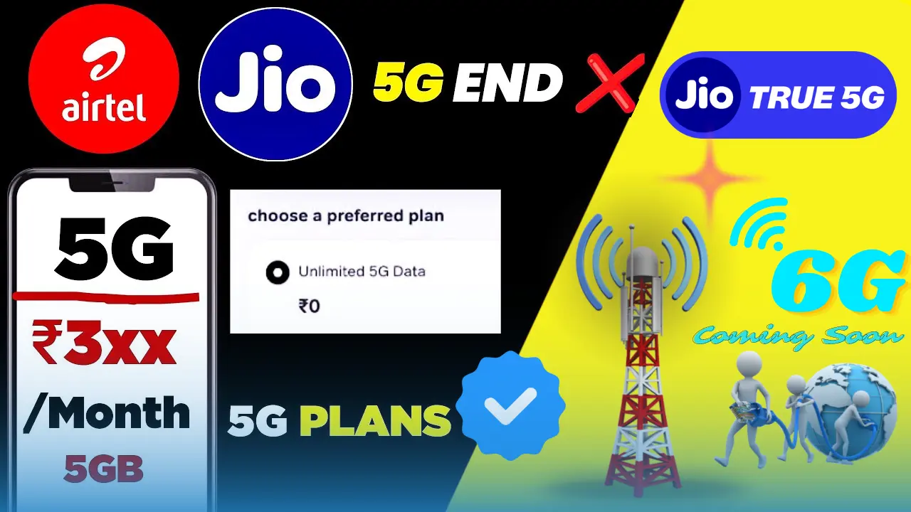 Jio & Airtel Unlimited Free 5G